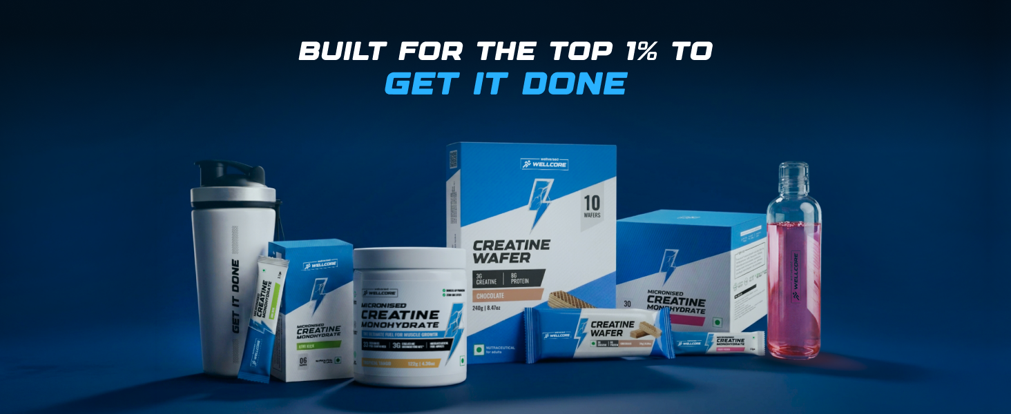 Wellcore Pure Micronised Creatine Powder (83 Servings, Lemon Lime)