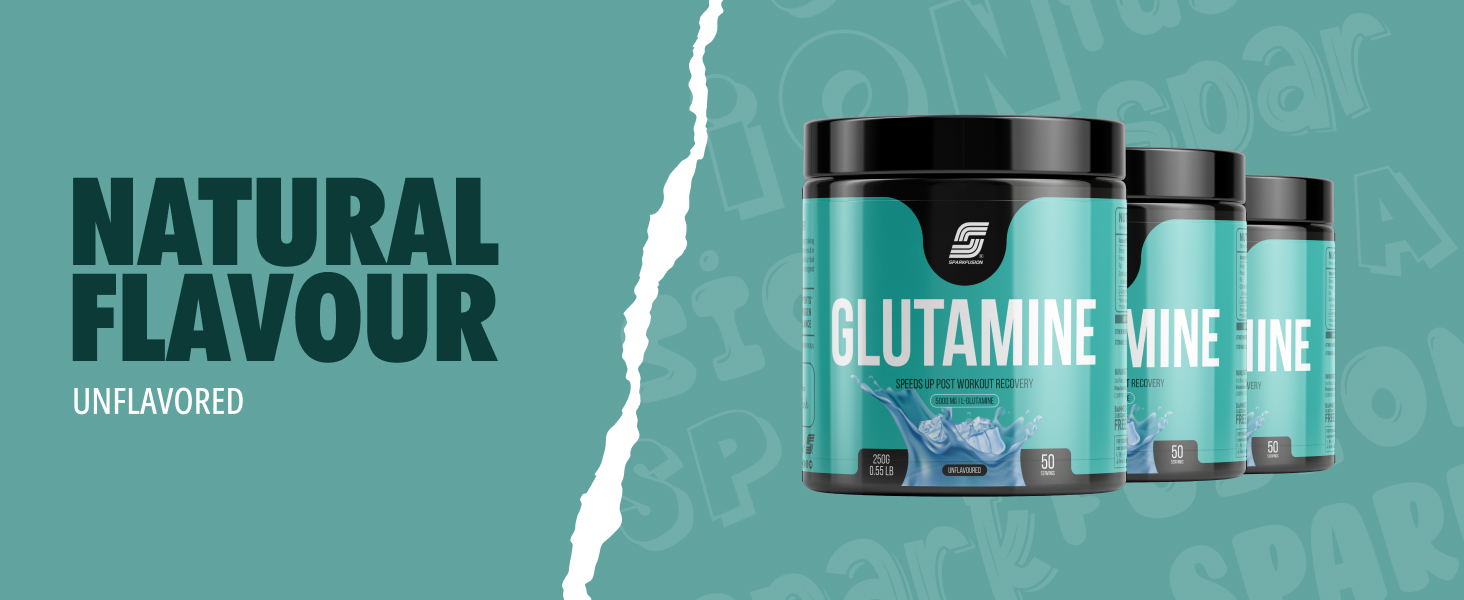Sparkfusion L-Glutamine Powder 5000 mg (250 GM,50 Servings) For Speeds Up Post Workout Recovery Supplement | Enhanced Pumps,Digestive Health - Tested & Trusted, No Artificial Filler - Unflavored