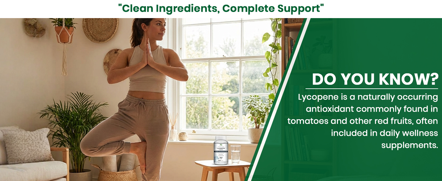 ANC Lycopene 30000 mcg (30 mg) High Absorption Capsules | Antioxidant Supplement for Heart Health, Skin & Immunity Support | 90 Veg Capsules