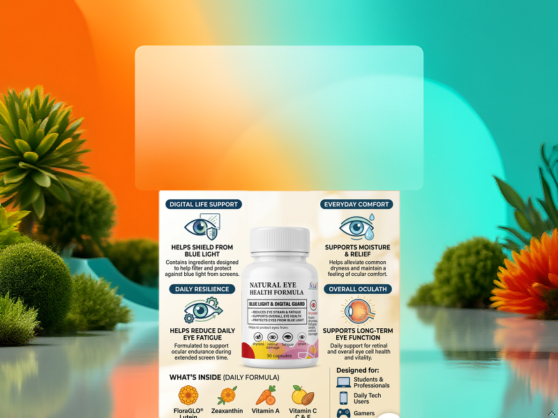 Vision Support Natural Eye Health Formula Capsules | Blue Light & Digital Screen Support Supplement | Helps Support Eye Comfort, Vision Wellness & Daily Eye Care | 30 Capsules | visirax Natural Eye Health Formula