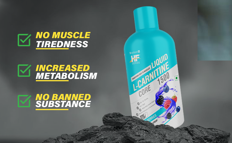 HF Series Liquid L Carnitine 1500 mg,Burns Fat For Energy (400 ml-Citrus Splash)| Energy 4.50 kcal | Carbohydrate 2.24G| Sodium 5.99 Mg| L Carnitine 1.50 G | Increase body metabolism |