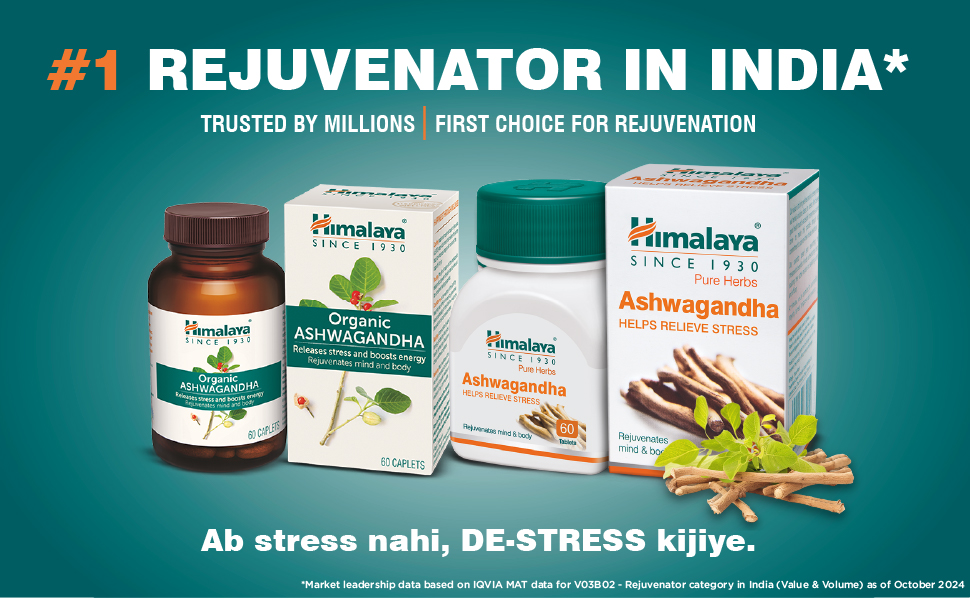 Himalaya Ashvagandha - General Wellness Tablets, 60 Tablets - Pack Of 2