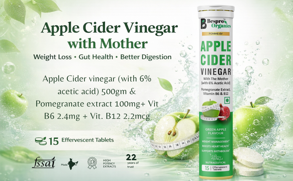 Organics Apple Cider Vinegar (ACV) Effervescent Tablets with Mother