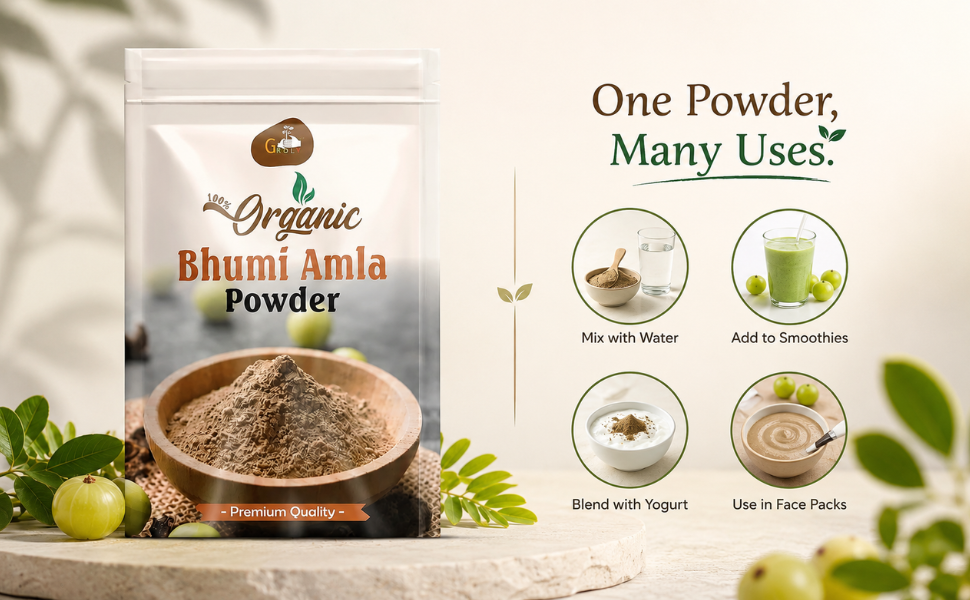Bhumi Amla Powder 100G | Organic Bhumi Amla Churna for Liver Support, Detox & Digestion | Herbal Supplement | - (Pack Of 01)