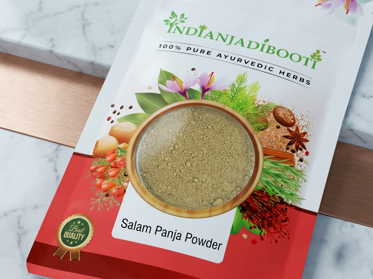 IndianJadiBooti Pure Salam Panja Powder (Marsh Orchid) | Rare Ayurvedic Root for Holistic Vitality, Traditional Rejuvenation & Systemic Strength (5g)