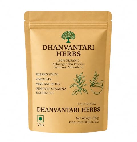 Dhanvantari Herbs Ashwagandha Root Powder Churna, 100 g