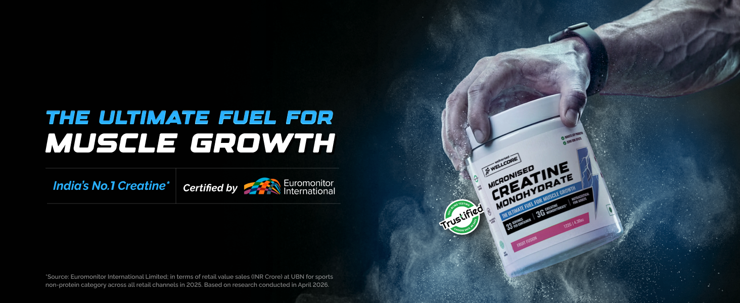 Wellcore Pure Micronised Creatine Powder (33 Servings, Unflavoured)