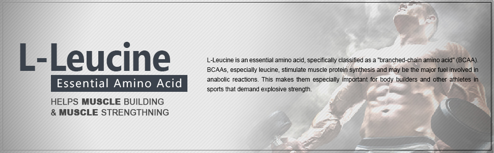 Vokin biotech L- Leucine – Supports muscle Building, Muscle Strengthening – 1000mg (90 Capsules)