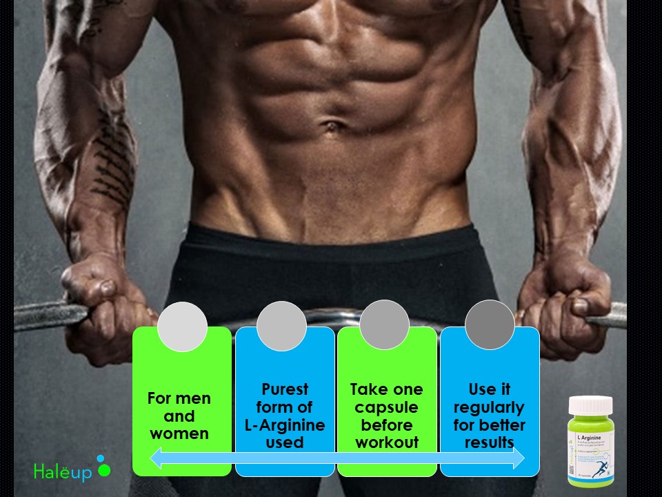 Haleup L-Arginine 1000 mg Veg Capsules