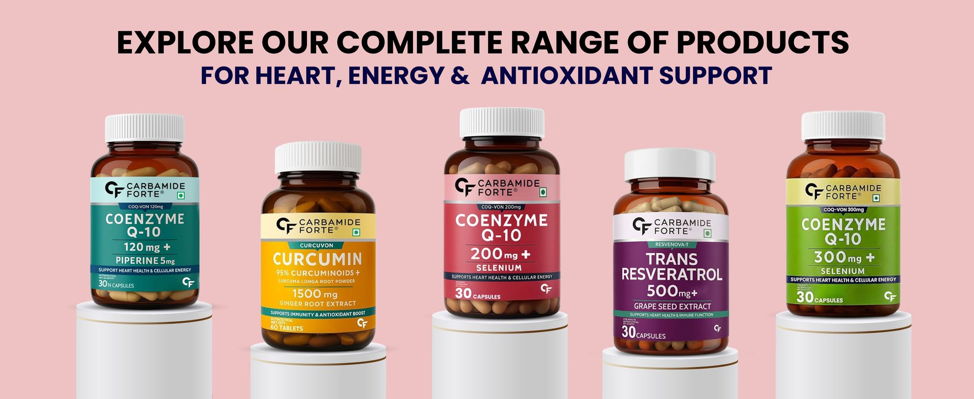 Carbamide Forte Coenzyme Q10 (CoQ10) 200mg with Selenium 40mcg | Supports Heart Health and Vascular Health | 100% Vegetarian – 60 Capsules