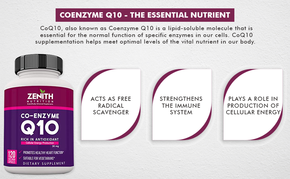 Zenith Nutrition CoQ10 100mg - 60 Capsules