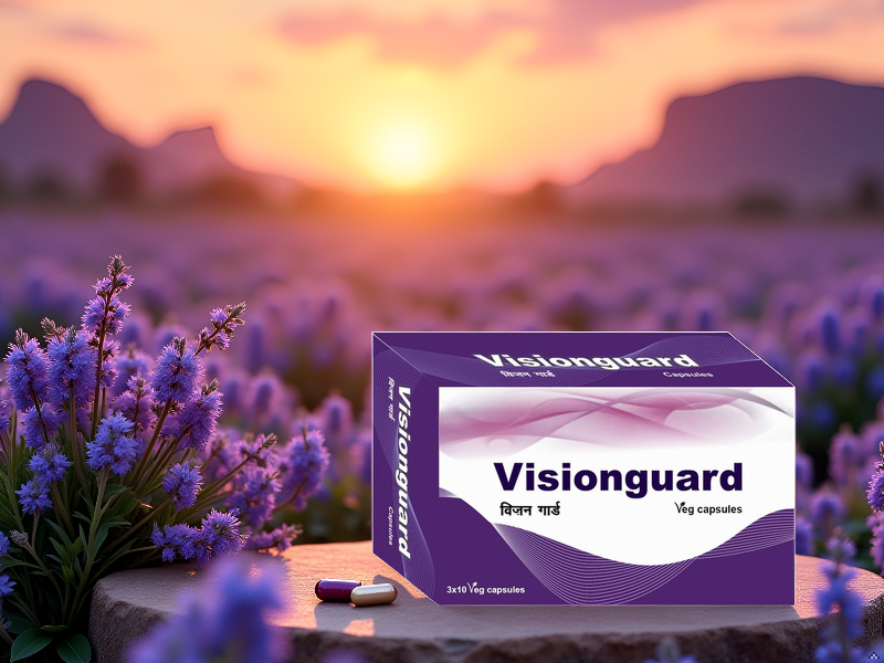 Shrey's Visionguard Natural Vision Support with Lutein, Zeaxanthin, Bilberry, DHA, Curcumin, Zinc & Essential Vitamins - 30 Vegan Capsules for Eye Health & Clarity
