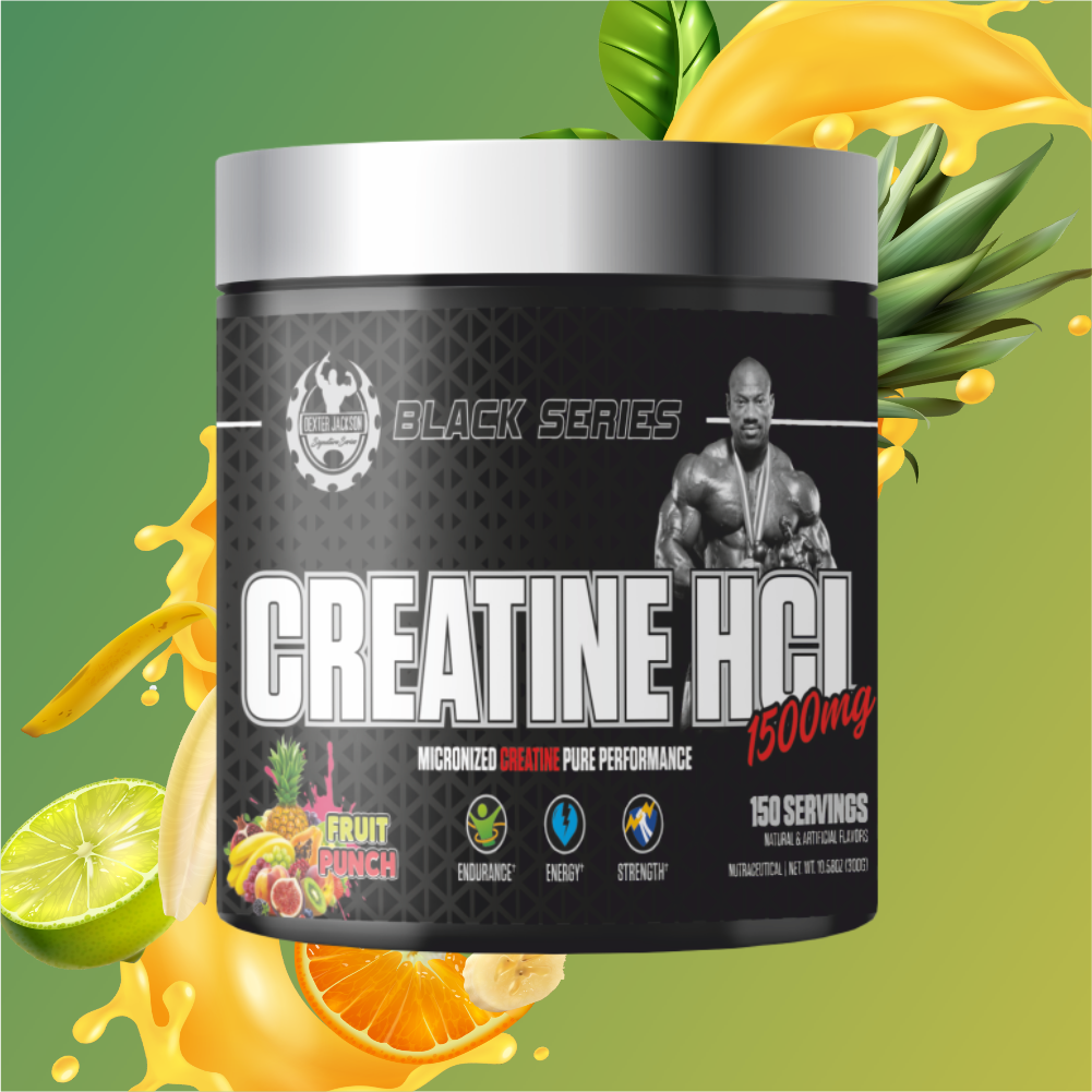 Dexter Jackson Black Series Creatine HCL | Blue Raspberry Flavor | 150 Servings, 300g | Premium Muscle Strength and Endurance Supplement