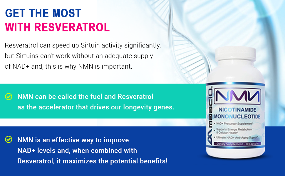 MAAC10 NMN 125mg 99% Pure Pharmaceutical Grade Supplement, 30 Capsules