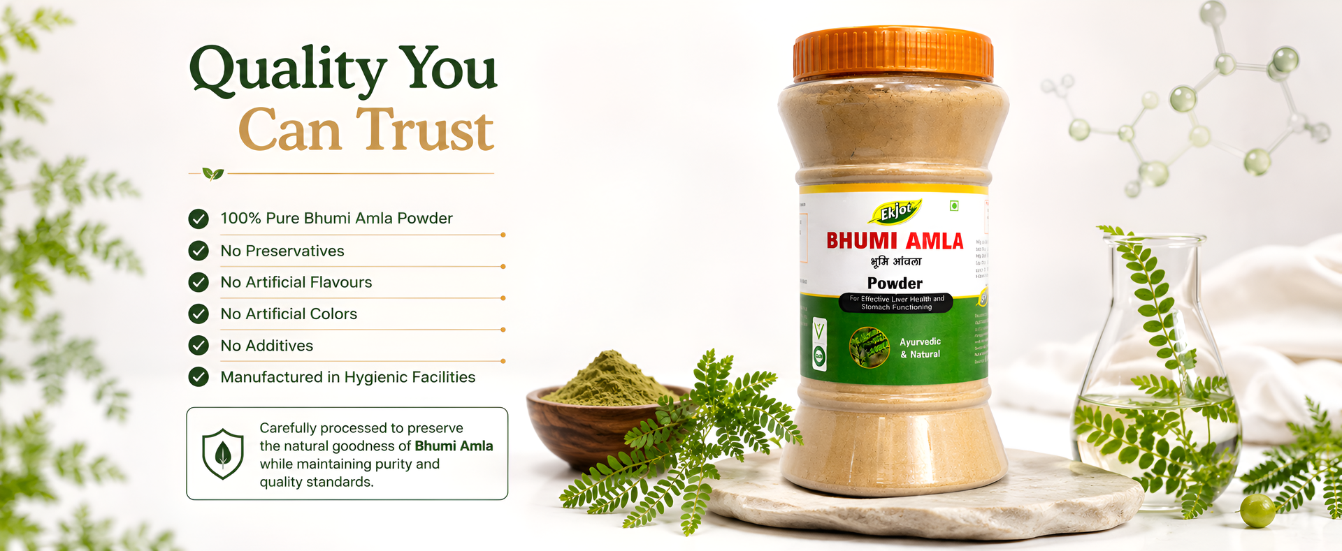 Bhumi Amla Powder/Churn - Organic And Pure Ingredient Extract For Healthy Liver Functioning And Digestive Strength | Enriched With Essential Nutrients | 200gm