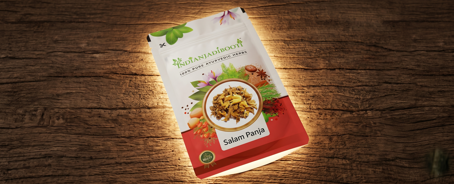 IndianJadiBooti Salam Panja Roots | Pure Dactylorhiza Hatagirea | Premium Ayurvedic Herb for Active Lifestyle, Energy & Physical Endurance | 100% Natural Raw Jadi Booti | FSSAI Licensed (10g)
