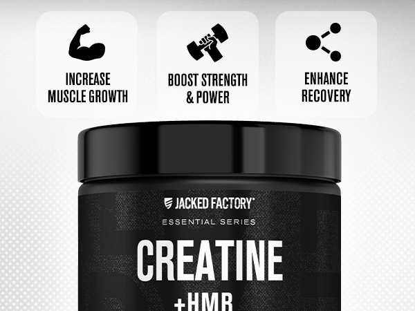 Jacked Factory Creatine HMB Lean Muscle Builder, 30 Servings, Unflavored