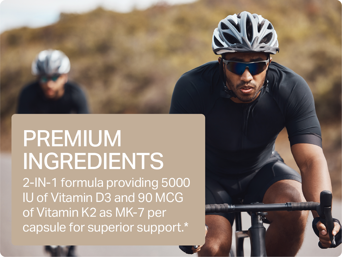 Bronson Vitamin K2 D3 (MK7) Supplement 2-in1 D3 & K2 Complex, 60 Capsules