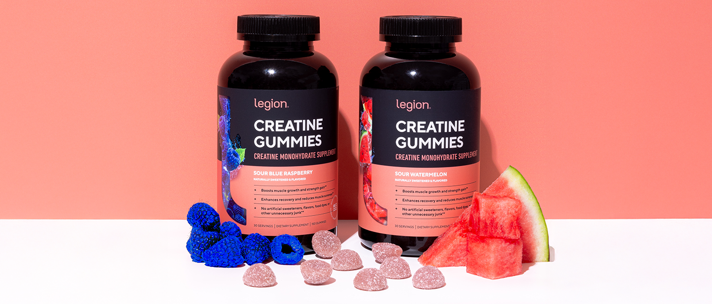 Legion Creatine Gummies for Men & Women, 5g Monohydrate, Lemon Drop