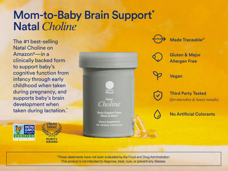 Ritual Natal Choline Supplement 550mg - 60 Capsules - 30 Servings