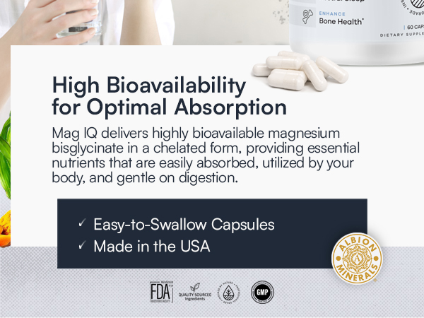 Formula IQ Mag IQ Glycinate Magnesium Bisglycinate Chelate, 60 Capsules