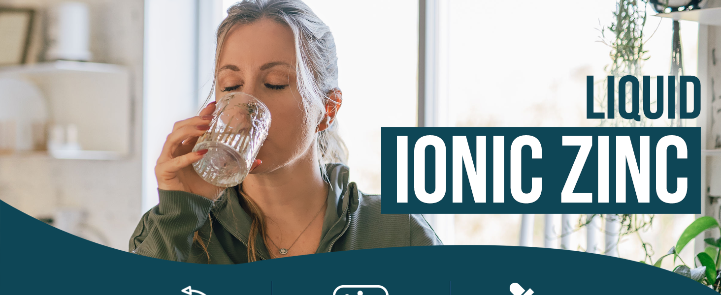 Ionic Liquid Zinc – 8 Month Supply, Adjustable Dosing for Adults – High Absorption, Vegan, Glass Bottle – Supports Immune System, Brain & Thyroid Health – Essential Mineral Supplement (2 oz)