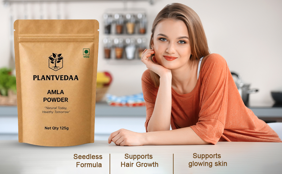 Pure Amla Powder 125 Grams For Hair Growth, Skin Care | Amla Powder (Indian Gooseberry) Pure Seedless Edible | Rich in Antioxidants
