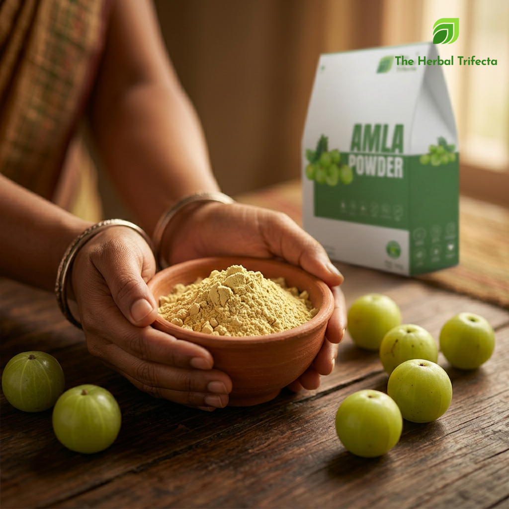 Amla Powder for Hair Growth 100g — Pure Amla Churna for Hair & Skin | Controls Hair Fall, Premature Greying | Vitamin C Rich Ayurvedic Powder for Face Pack, Skin Brightening | Chemical-Free, No Additive