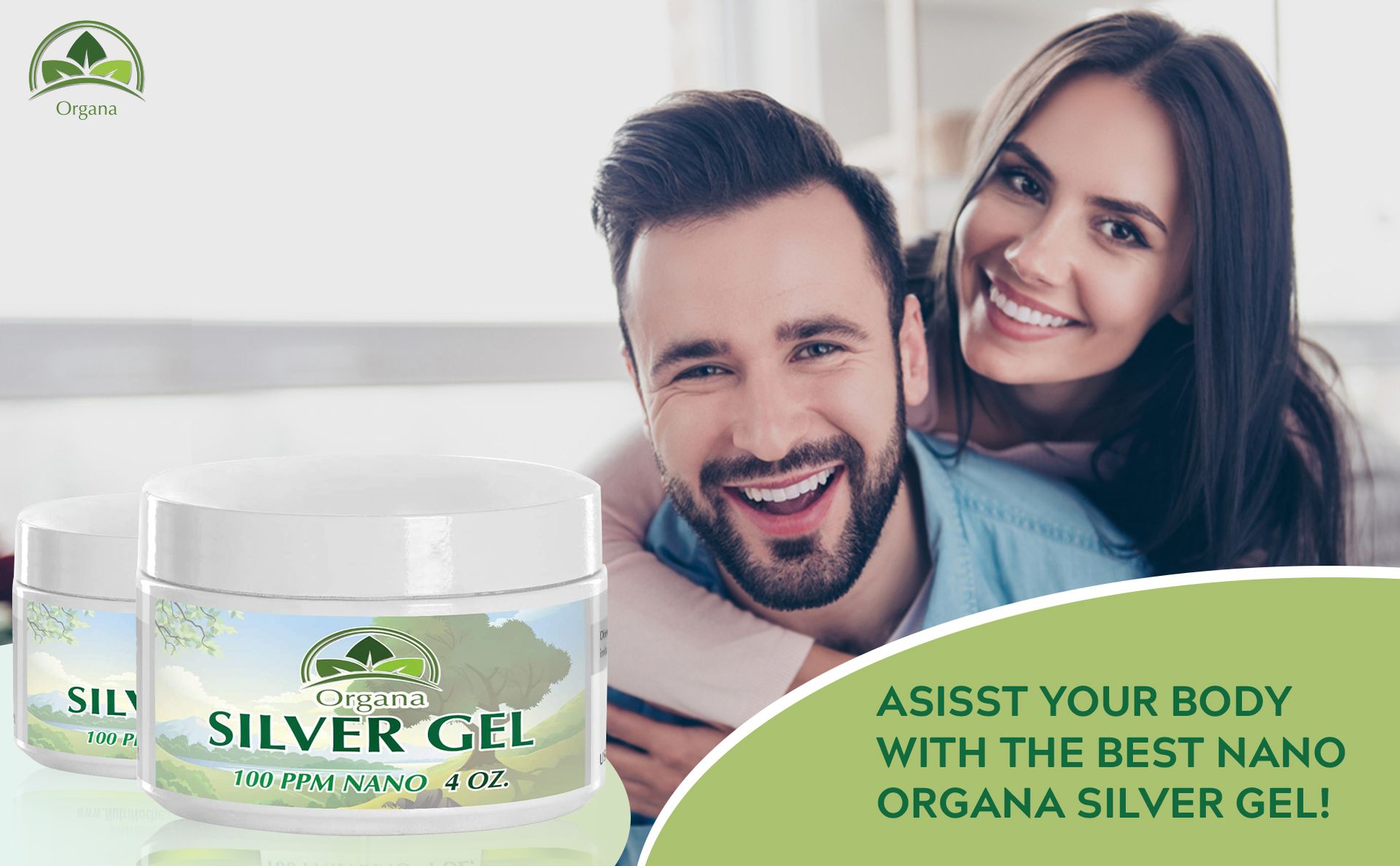 Organa Nano Silver Gel - Advanced Colloidal Silver Skin Cream - Wound Care & First Aid Gel Soothing Topical Ointment for Burns, Razor Burn and Sunburn Irritations - Unscented 4 Oz Jar
