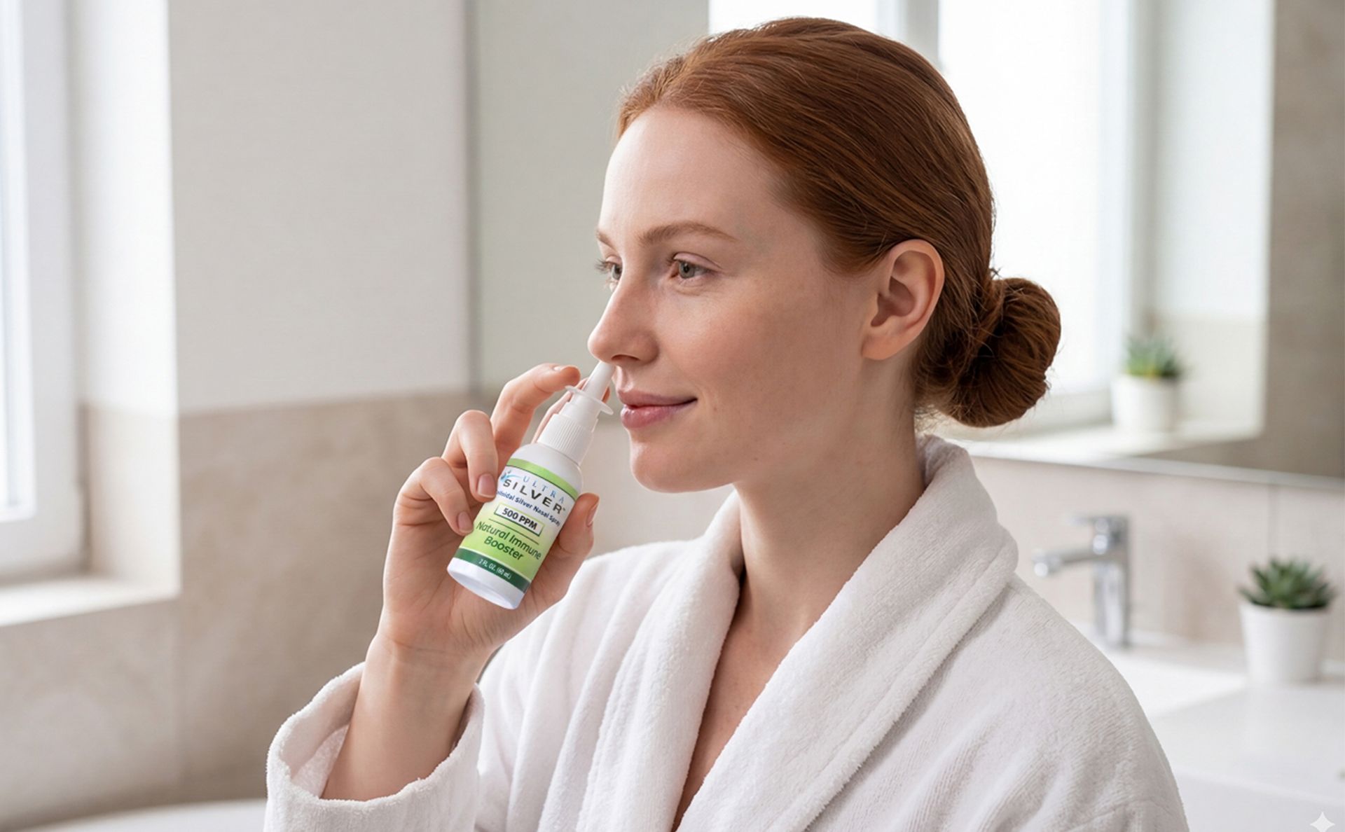 Ultra Silver ® Colloidal Silver Nasal Spray – Fine Mist Nasal Spray for Daily Nasal Cleansing & Moisturizing, Supports Sinus Comfort & Dryness Relief, 500 PPM, 2 fl oz (59 mL)