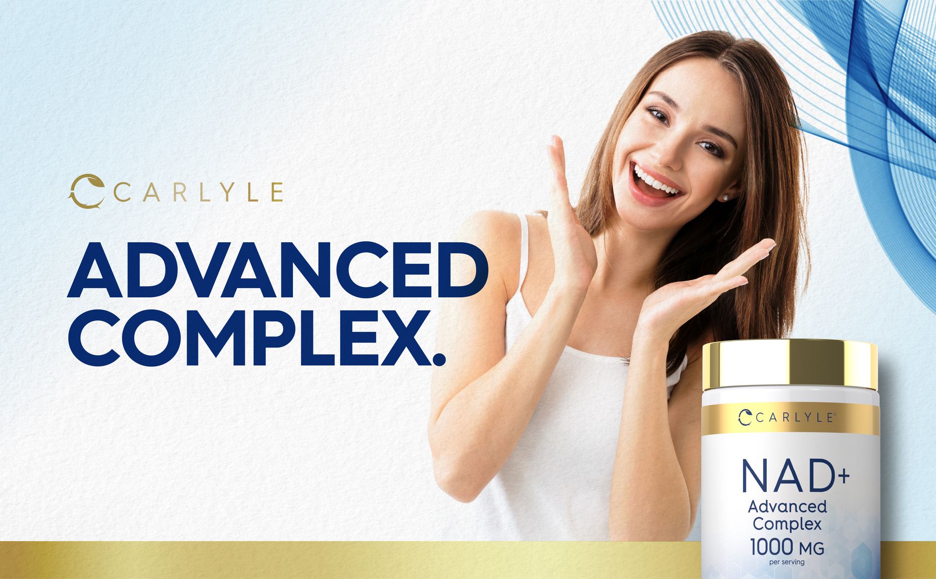 Carlyle NAD+ Supplement for Women & Men | 1000 mg | 60 Capsules