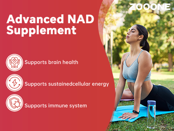 zooone- NAD+ Supplement 30pcs, Premium Nicotinamide Riboside & Resveratrol, DNA Repair & Healthy Aging, Advanced NAD Supplement for Men & Women, Boosts Cellular Energy.