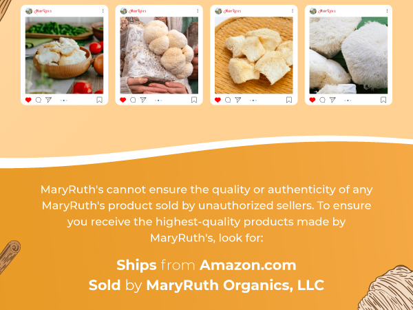 MaryRuth's USDA Organic Lions Mane Supplement, Vegan, 15 Servings