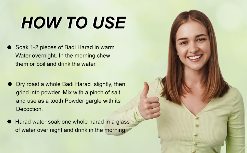 Herbal Supplemtent for Overall Wellness (300 g (Pack of 1), Badi Harad Whole)