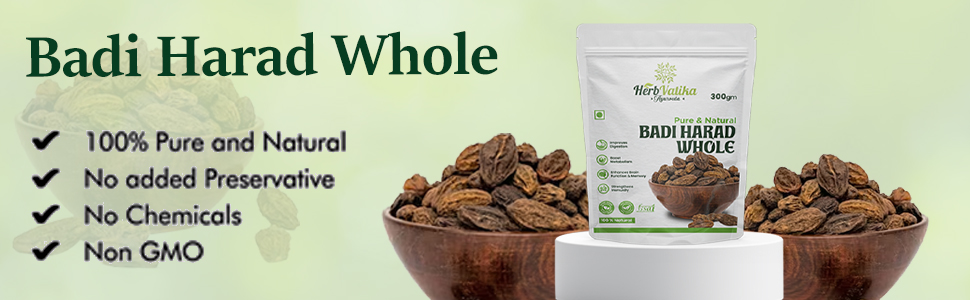 Herbal Supplemtent for Overall Wellness (300 g (Pack of 1), Badi Harad Whole)