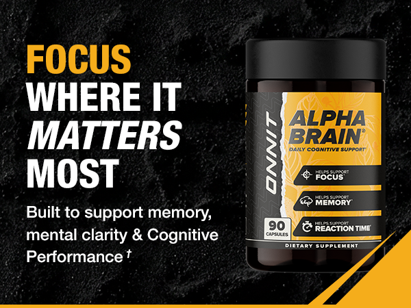 ONNIT Alpha Brain Nootropic Brain Supplement for Focus & Memory, 30 Count