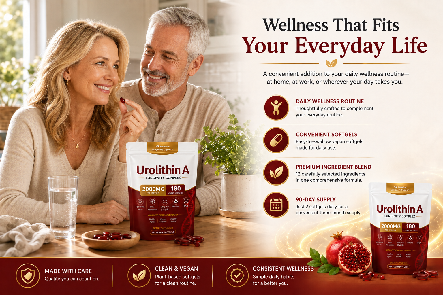FINDING FERDINAND Urolithin A Supplement | 180 Count | 12-in-1 Formula with Liposomal NAD+, Trans-Resveratro - Supports Muscle Strength & Endurance, Promotes Cellular Health & Renewal