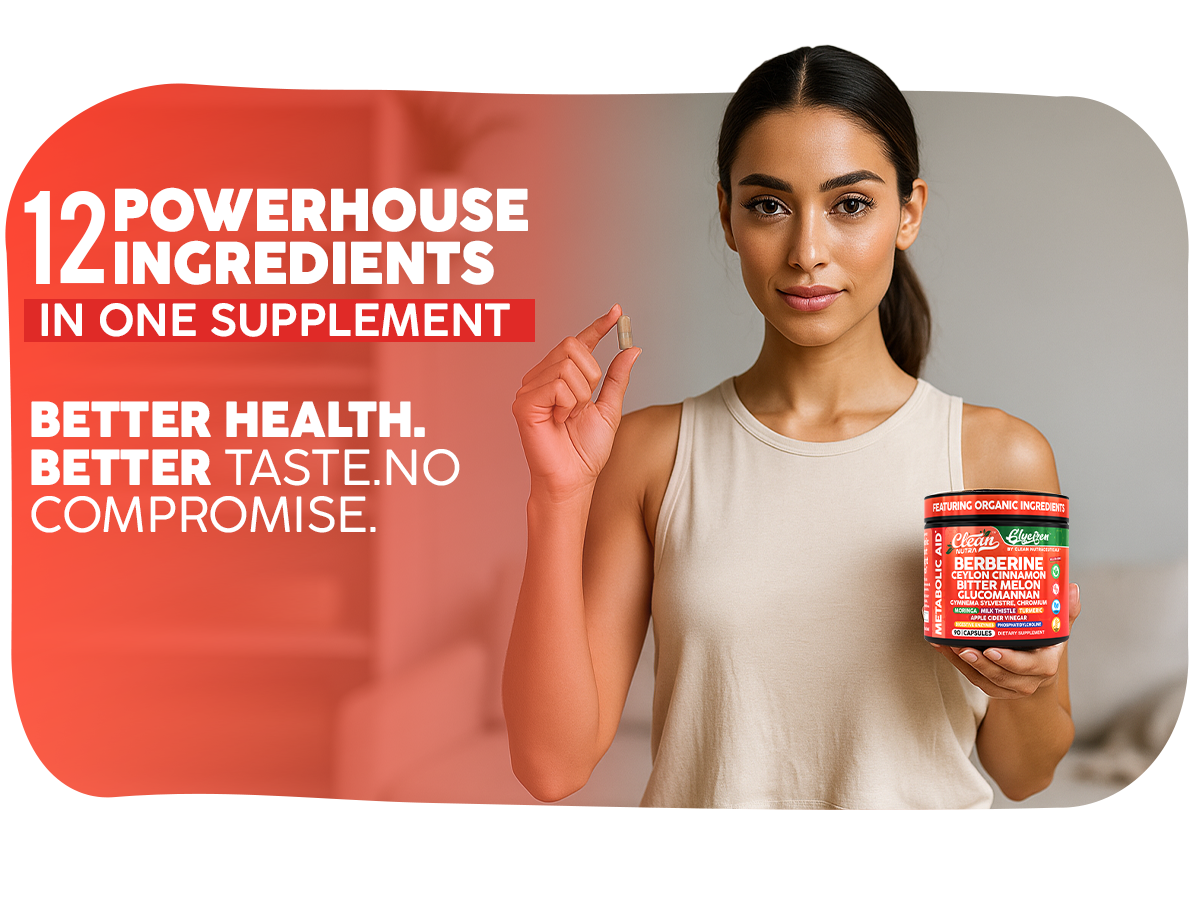Clean Nutra Berberine and Ceylon Cinnamon Supplement Bitter Melon Glucomannan Gymnema Sylvestre Chromium Moringa Milk Thistle Turmeric Apple Cider Vinegar Digestive Enzymes Inositol Pills 90 Capsules