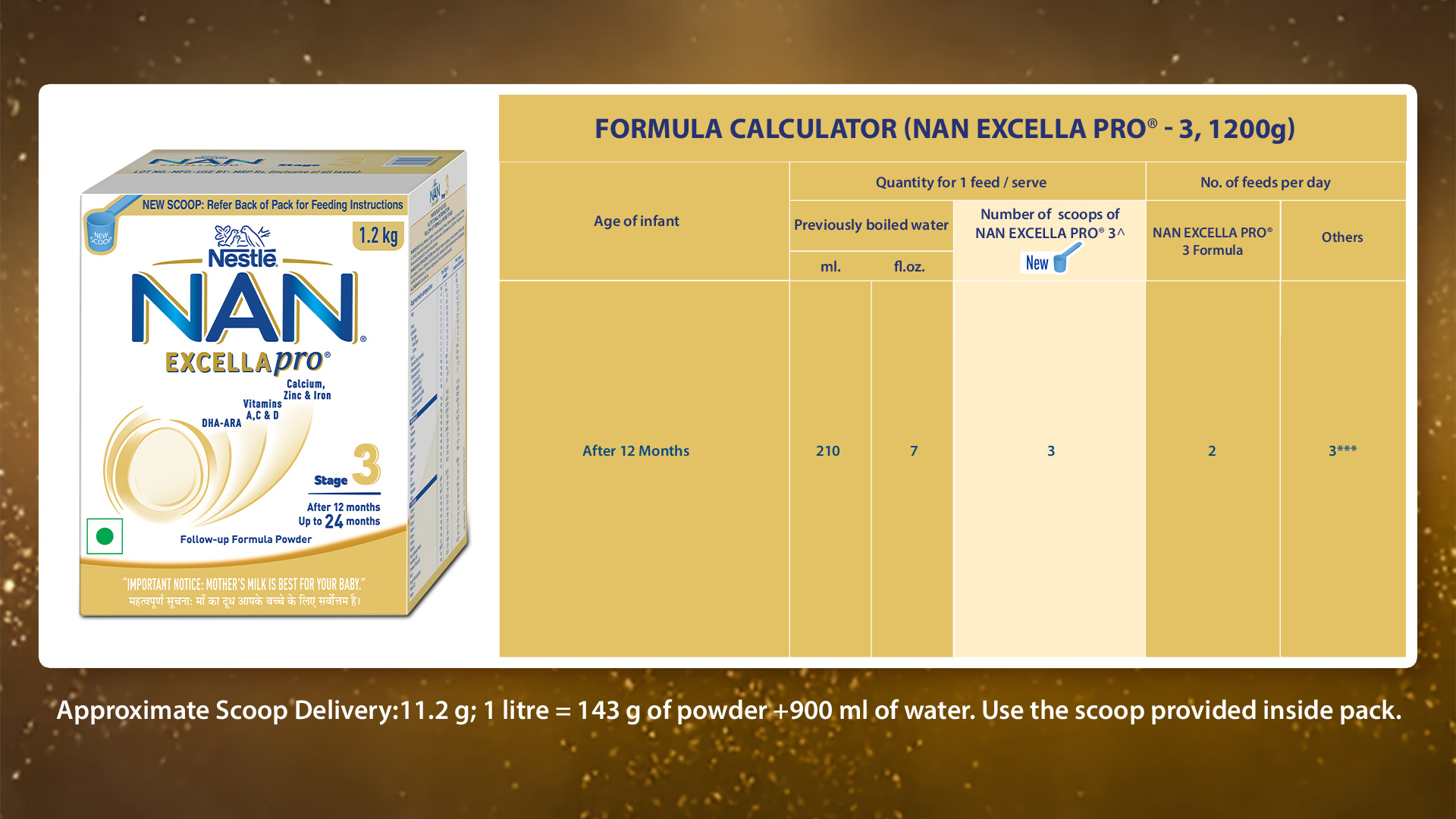 NAN EXCELLAPRO Stage 3 | Follow-Up Formula 12-24 Months | DHA-ARA | 1.2kg