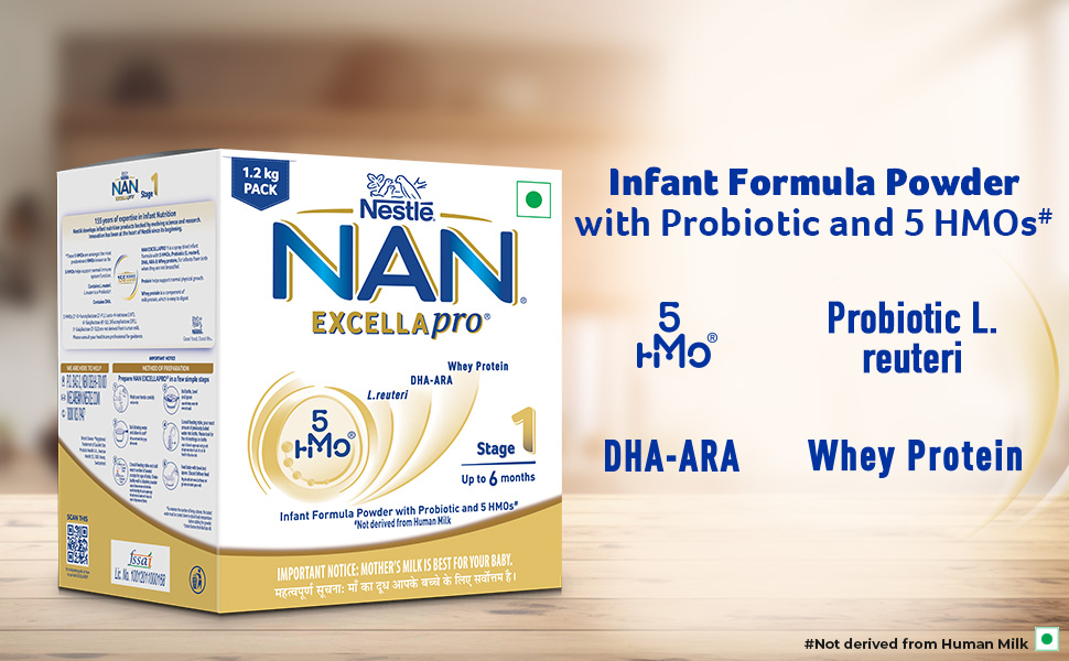 NAN EXCELLAPRO Stage 1 | Infant Formula 0-6 Months | 5 HMOs | 1.2kg