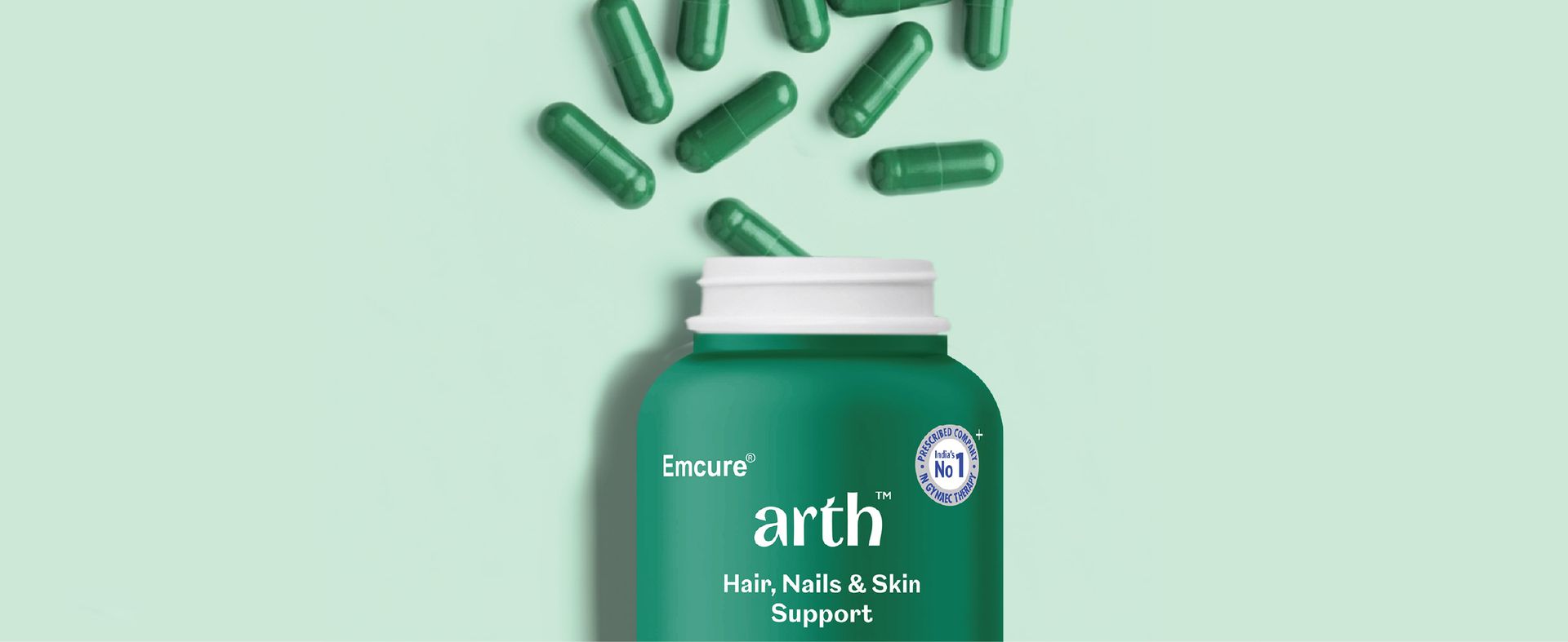 Arth Biotin Capsules For Hair Growth, Skin & Nails - 60 Veg Capsules for Men & Women | Vitamin A, B, D3, Folic Acid, Keratin Builder & Hyaluronic Acid | Supplement For Healthy Hair, Nails & Skin