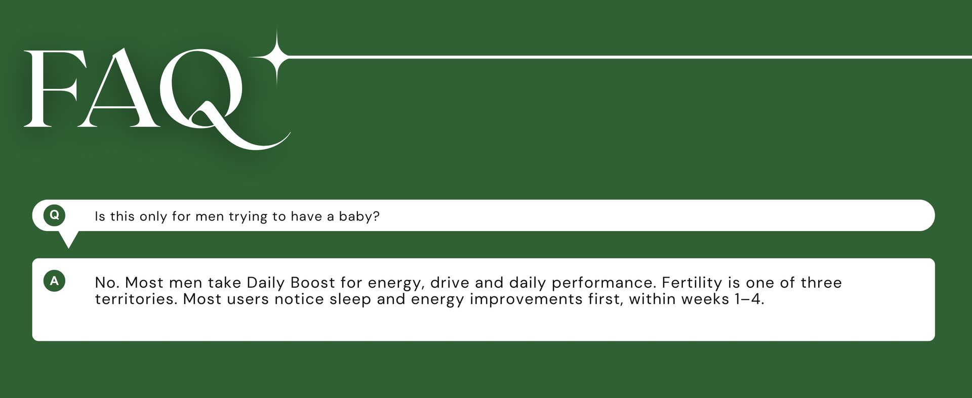 Daily Boost™ in you | 360° Men's Wellness Nutrition | Patented Testofen® + CoQ10 (QONTAN™) + Cordyceps + L-Theanine | Supports Testosterone, Fertility, Sperm Health, Energy, Longevity, Stress & Sleep
