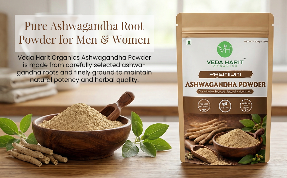 Ashwagandha Powder 200g | Pure Ashwagandha Root Powder for Men & Women | Natural Ayurvedic Adaptogenic Herb | Supports Energy, Vitality & Daily Wellness | Herbal Supplement