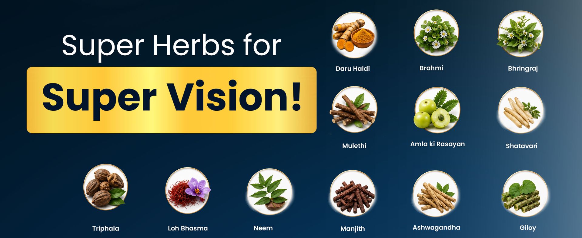 Herbal Deck Eye Sutra - Natural Eye Care Supplement for Optimal Vision and Wellness | Helps in Eye Vision Care Strain, Dryness, Redness & Itching | Protects from Blue light & Dryness
