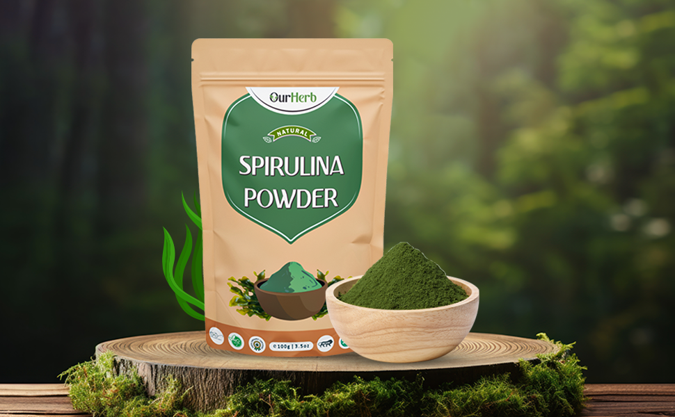 Spirulina Powder (100g | 3.5 oz) | For Men & Women | Natural Superfood | Support Digestion & Skin health | Rich in Protein, Vitamins & Minerals | Boost Energy & Immunity.