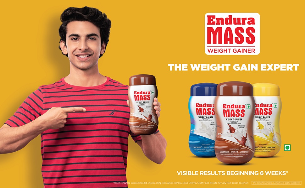 Endura Mass Weight Gainer Powder 500 G Chocolate Flavour|Unique Blend Of 3 Sources Of Protein,Carbs,Vitamins & Essential Minerals|For Children Above 10 Years,Men,Women & Athletes,1 Count,16 Servings