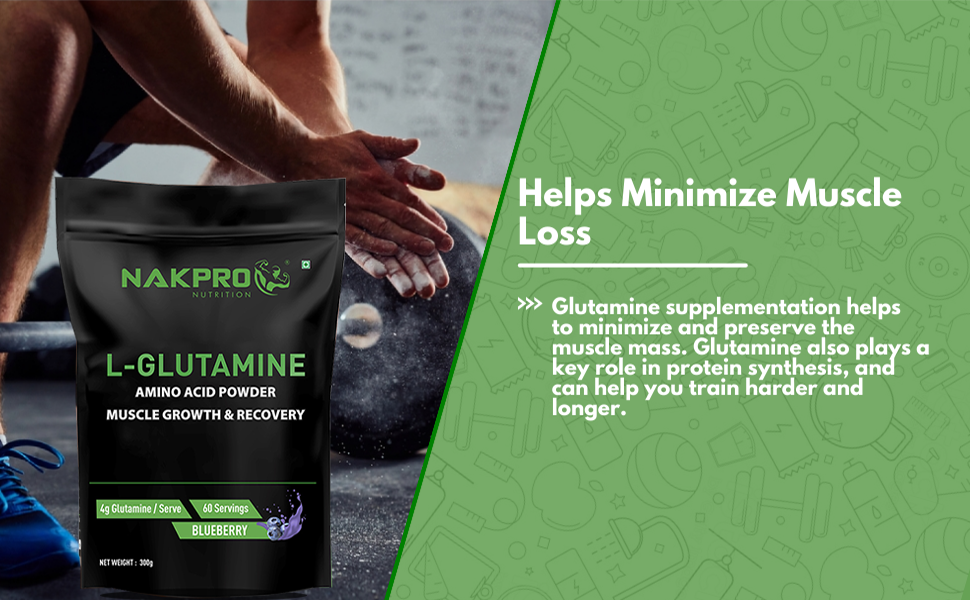 Nakpro L-Glutamine Powder | 4g Glutamine Per Serving, 50 Servings | Post Workout Amino Acid Supplement for Muscle Growth and Recovery (Pink Guava, 250g)