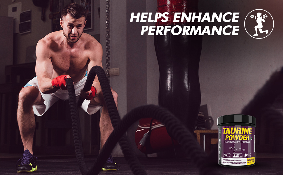 HealthyHey Sports Taurine Powder - Amino Acid Supplement - Improve Performance & Helps Recovery - 200 gram - 80 Servings