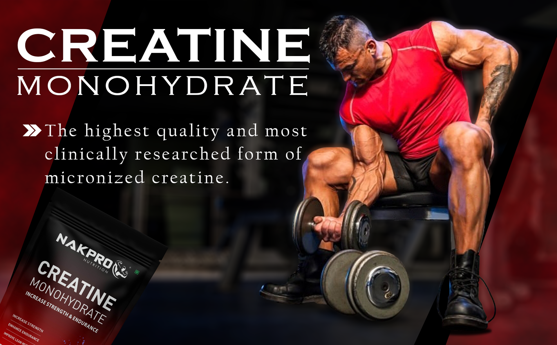 NAKPRO NUTRITION Micronised Creatine Monohydrate | 100g (25 Servings) | Pink Guva | Trustified Certified | Rapid Absorption Pre/Post Workout
