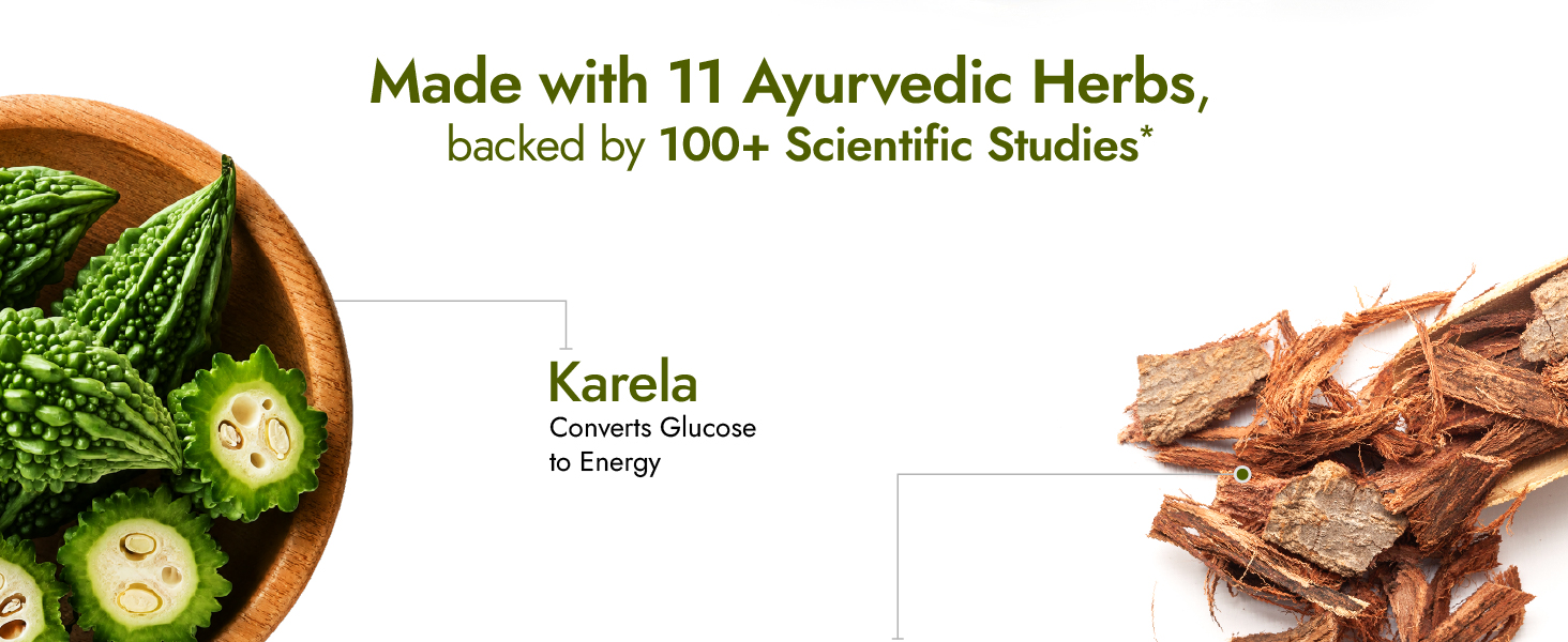Kapiva Dia Free Juice, 1L | Clinically Proven Diabetic care | Amla, Karela, Jamun, Guduchi & 7 More (Pack of 2)